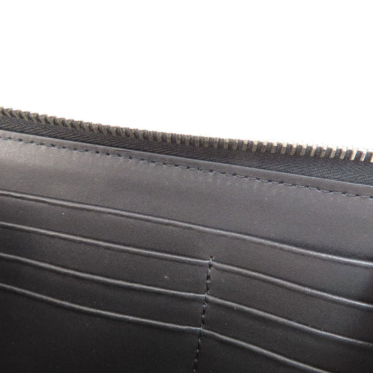 Valentino Long Wallet Purse leather black logo