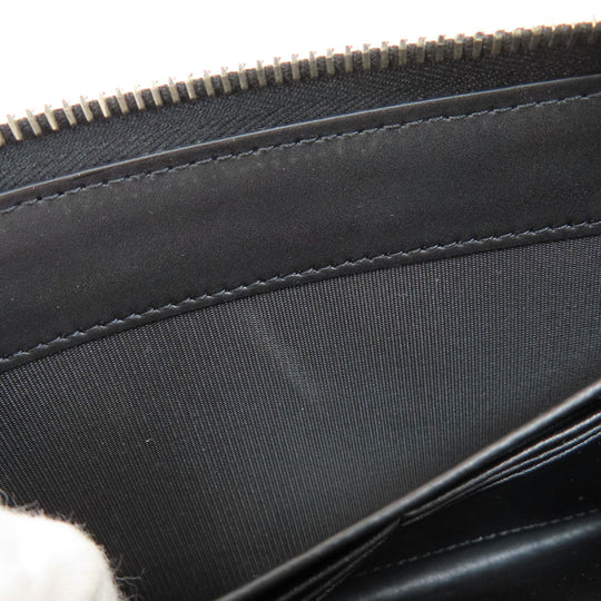 Valentino Long Wallet Purse leather black logo