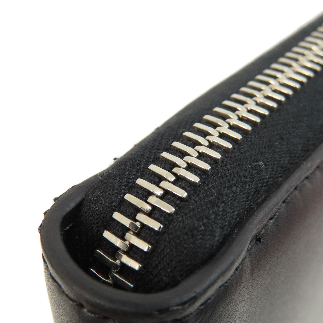 Valentino Long Wallet Purse leather black logo