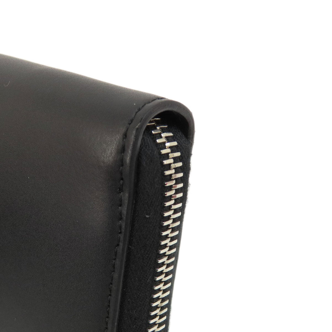 Valentino Long Wallet Purse leather black logo