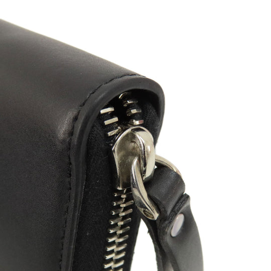 Valentino Long Wallet Purse leather black logo