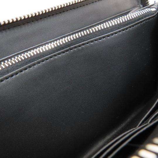 Valentino Long Wallet Purse leather black logo