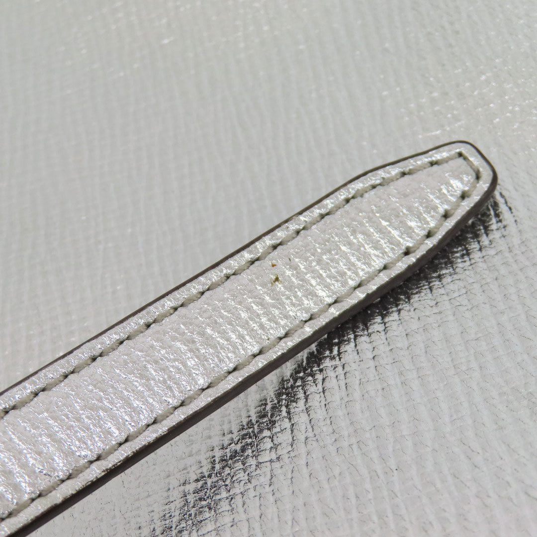 MICHAEL KORS Shoulder Bag leather Silver logo Women Used Authentic