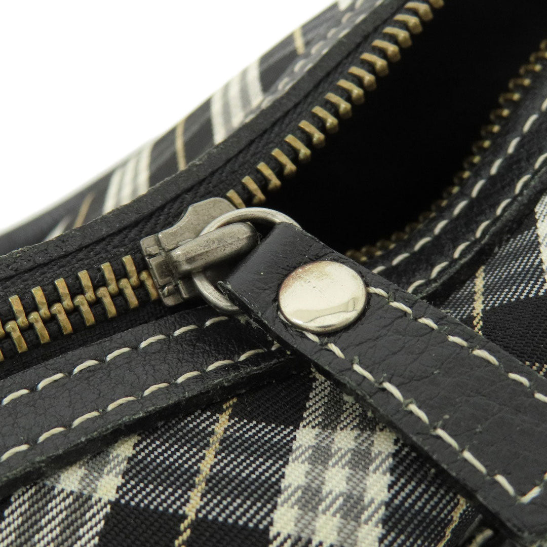 BURBERRY Handbag canvas black Blue label Women Used Authentic