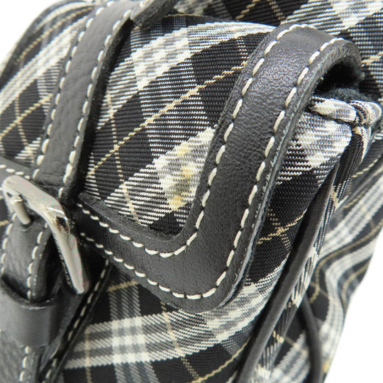 BURBERRY Handbag canvas black Blue label Women Used Authentic