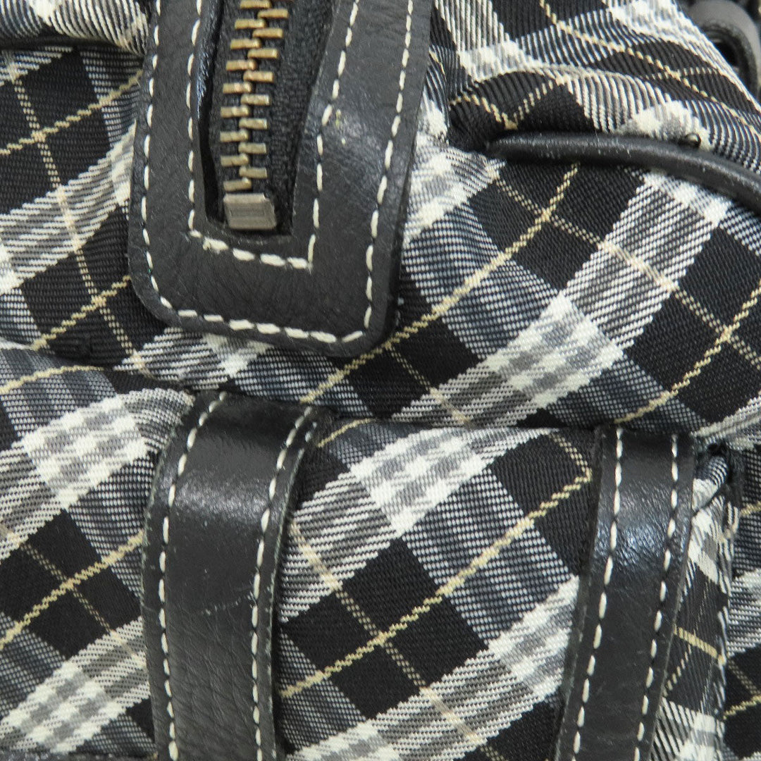 BURBERRY Handbag canvas black Blue label Women Used Authentic