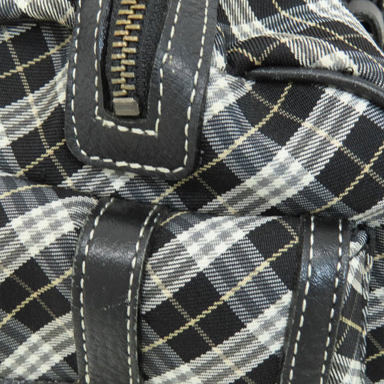 BURBERRY Handbag canvas black Blue label Women Used Authentic