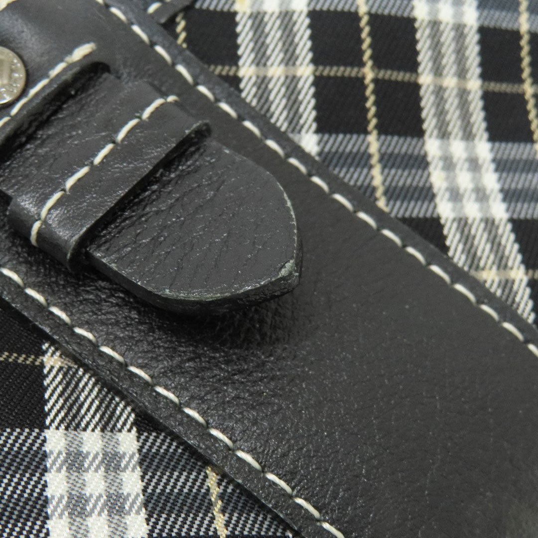 BURBERRY Handbag canvas black Blue label Women Used Authentic