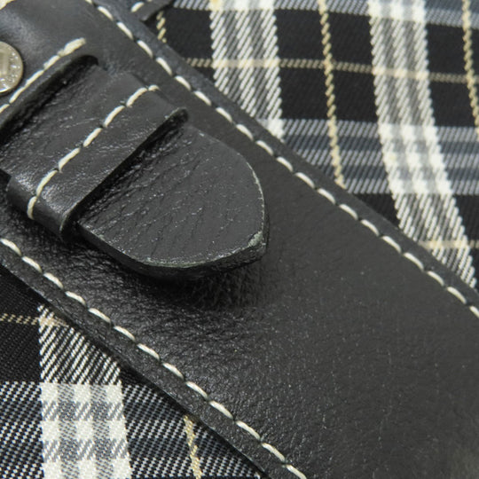 BURBERRY Handbag canvas black Blue label Women Used Authentic