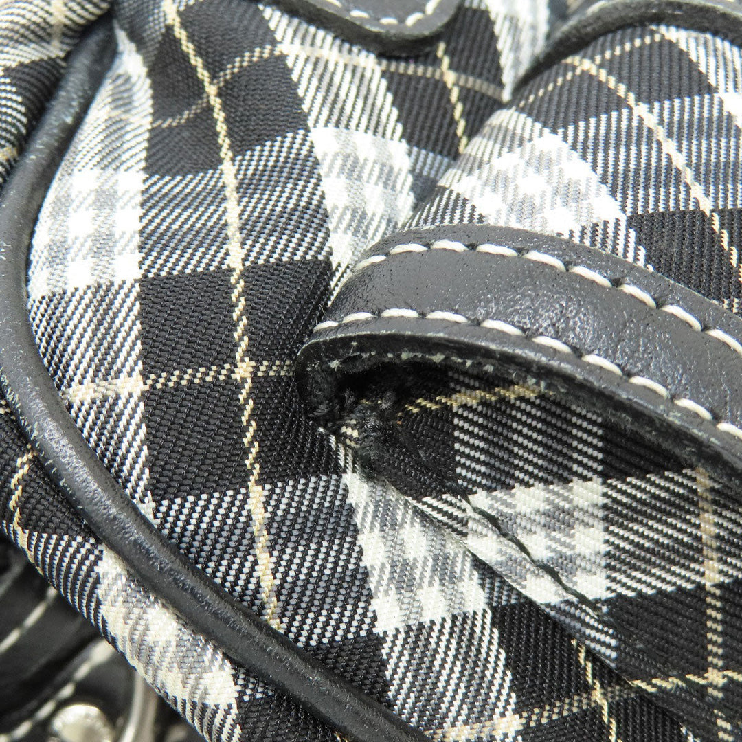 BURBERRY Handbag canvas black Blue label Women Used Authentic