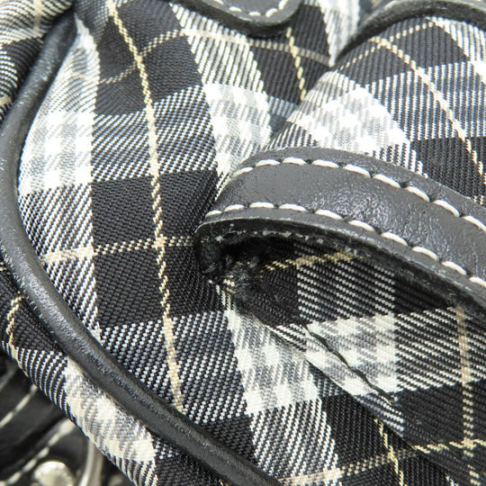 BURBERRY Handbag canvas black Blue label Women Used Authentic