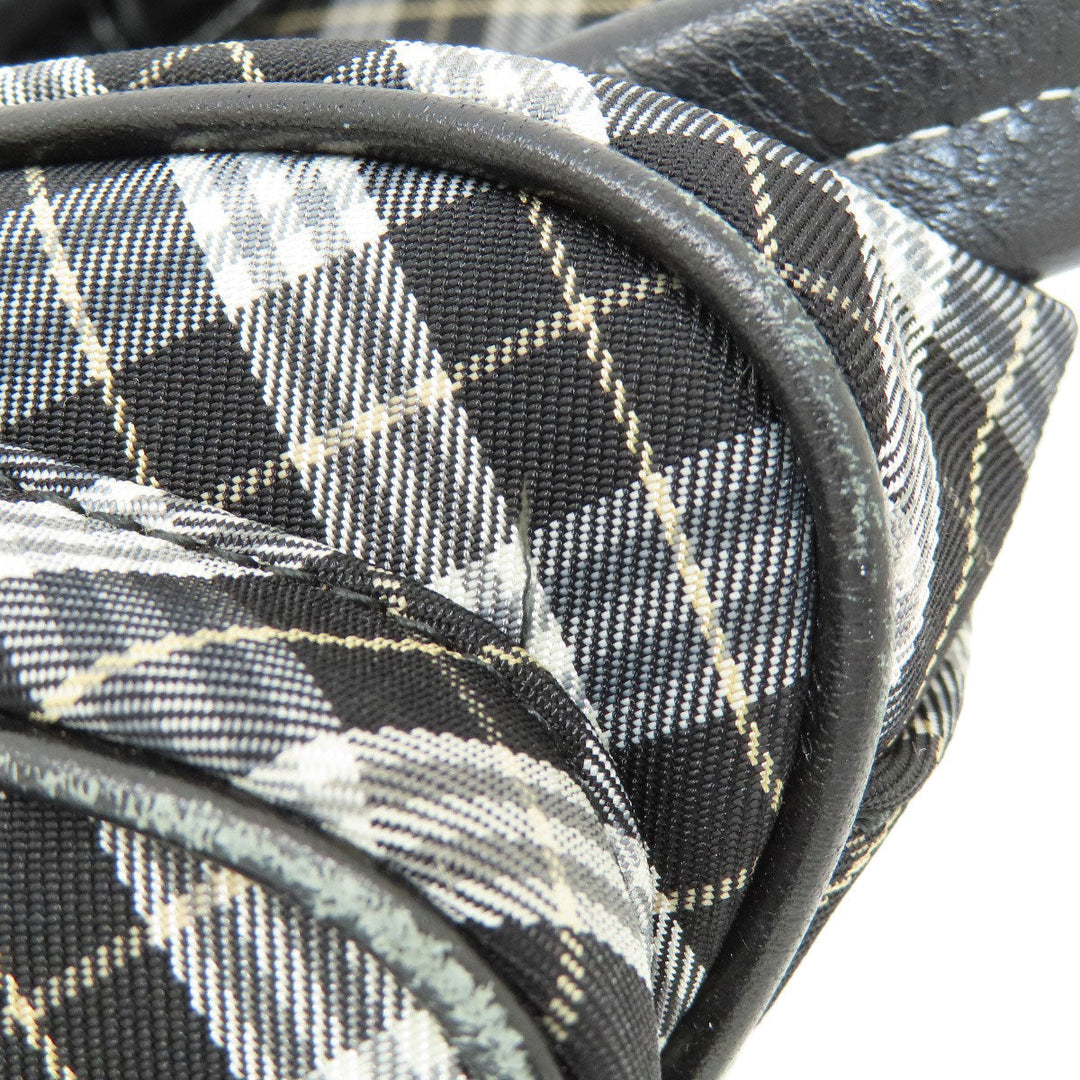 BURBERRY Handbag canvas black Blue label Women Used Authentic