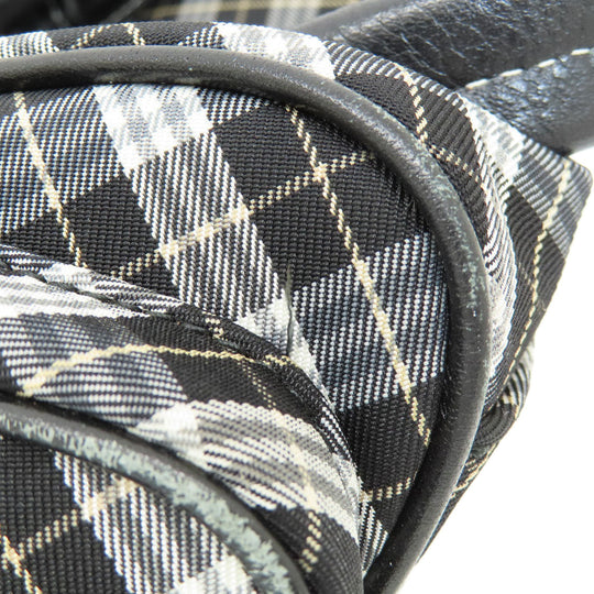 BURBERRY Handbag canvas black Blue label Women Used Authentic