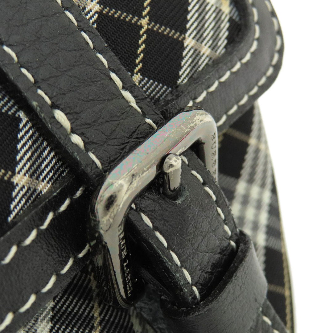BURBERRY Handbag canvas black Blue label Women Used Authentic