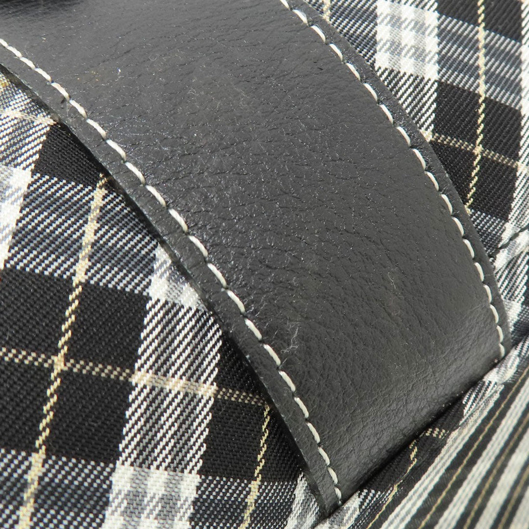 BURBERRY Handbag canvas black Blue label Women Used Authentic