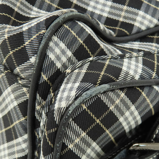 BURBERRY Handbag canvas black Blue label Women Used Authentic