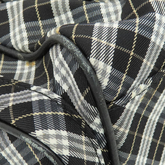 BURBERRY Handbag canvas black Blue label Women Used Authentic