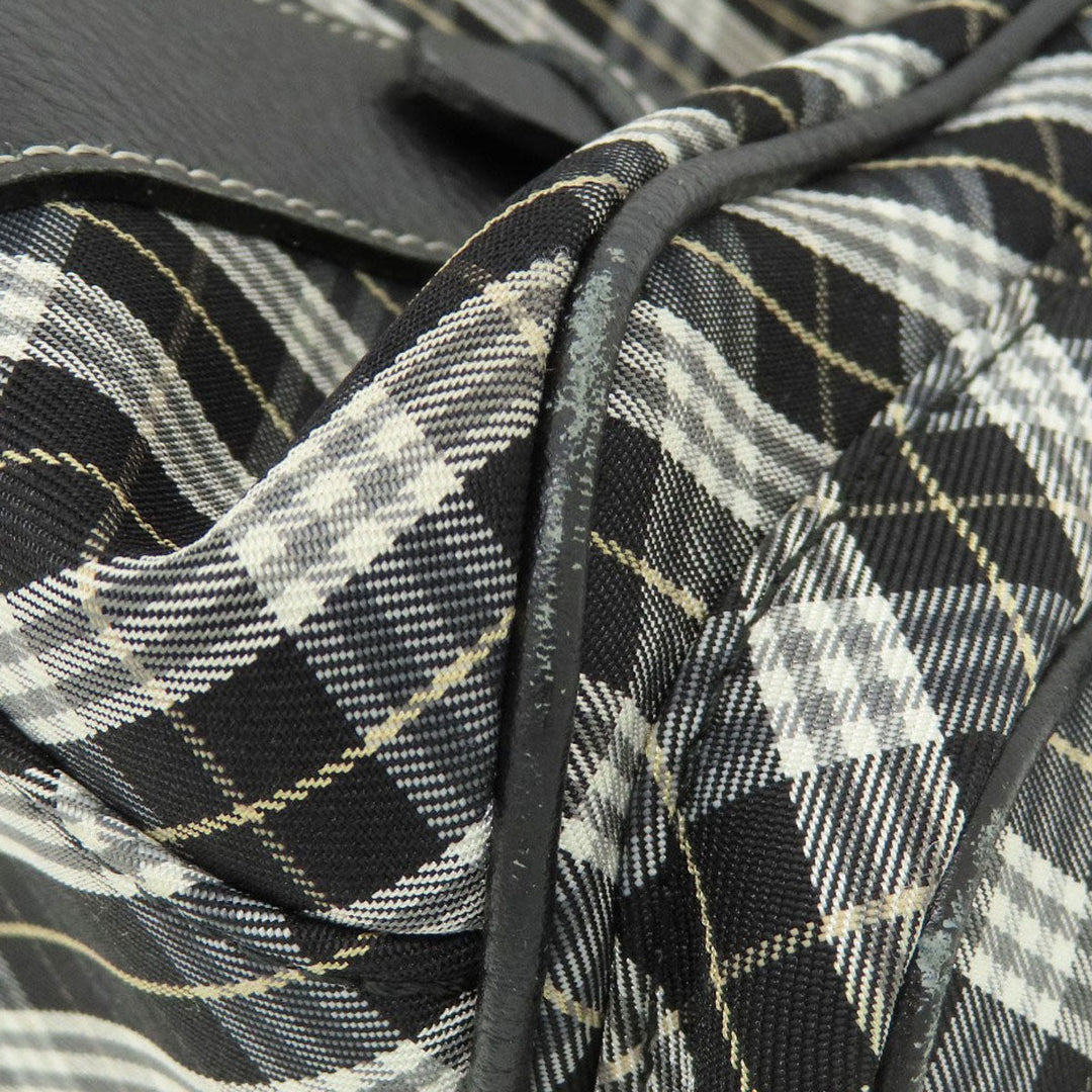 BURBERRY Handbag canvas black Blue label Women Used Authentic