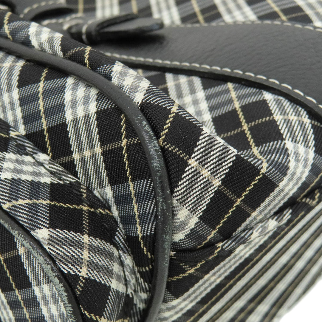 BURBERRY Handbag canvas black Blue label Women Used Authentic