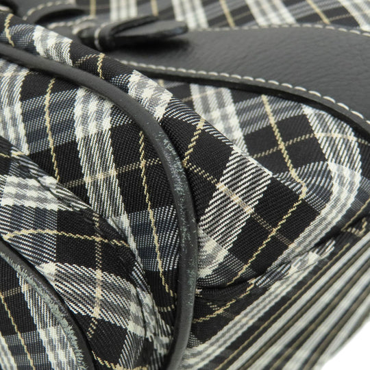BURBERRY Handbag canvas black Blue label Women Used Authentic