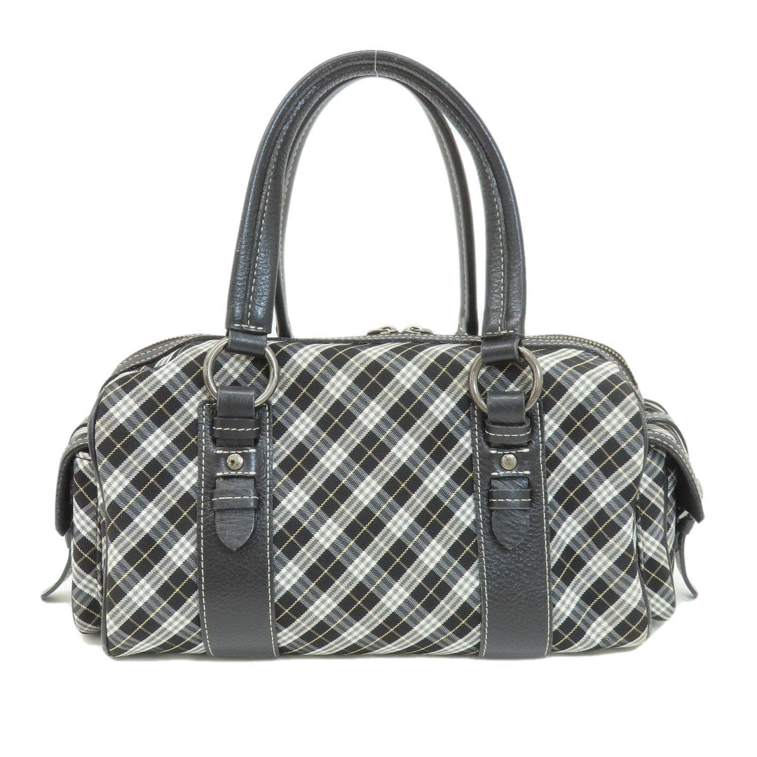 BURBERRY Handbag canvas black Blue label Women Used Authentic