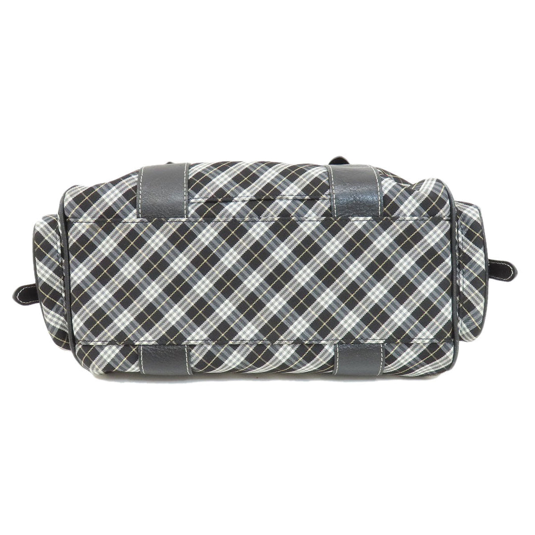 BURBERRY Handbag canvas black Blue label Women Used Authentic