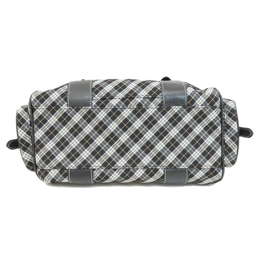 BURBERRY Handbag canvas black Blue label Women Used Authentic