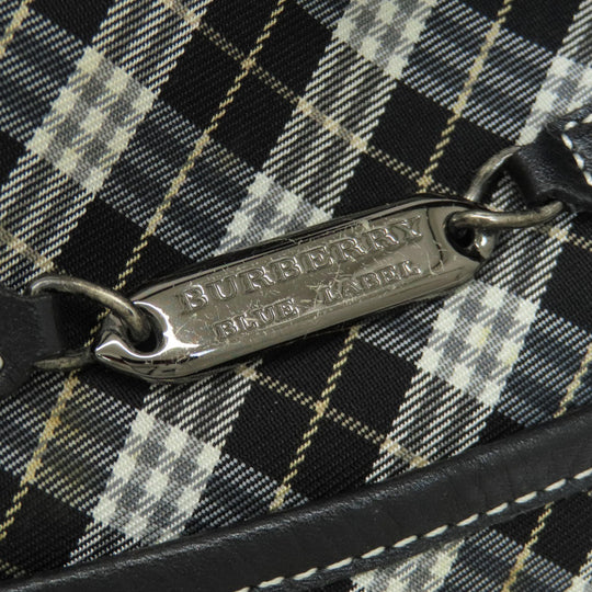 BURBERRY Handbag canvas black Blue label Women Used Authentic