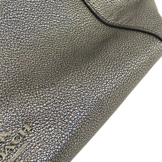 COACH Handbag 36101 leather gray 2WAY Women Used Authentic