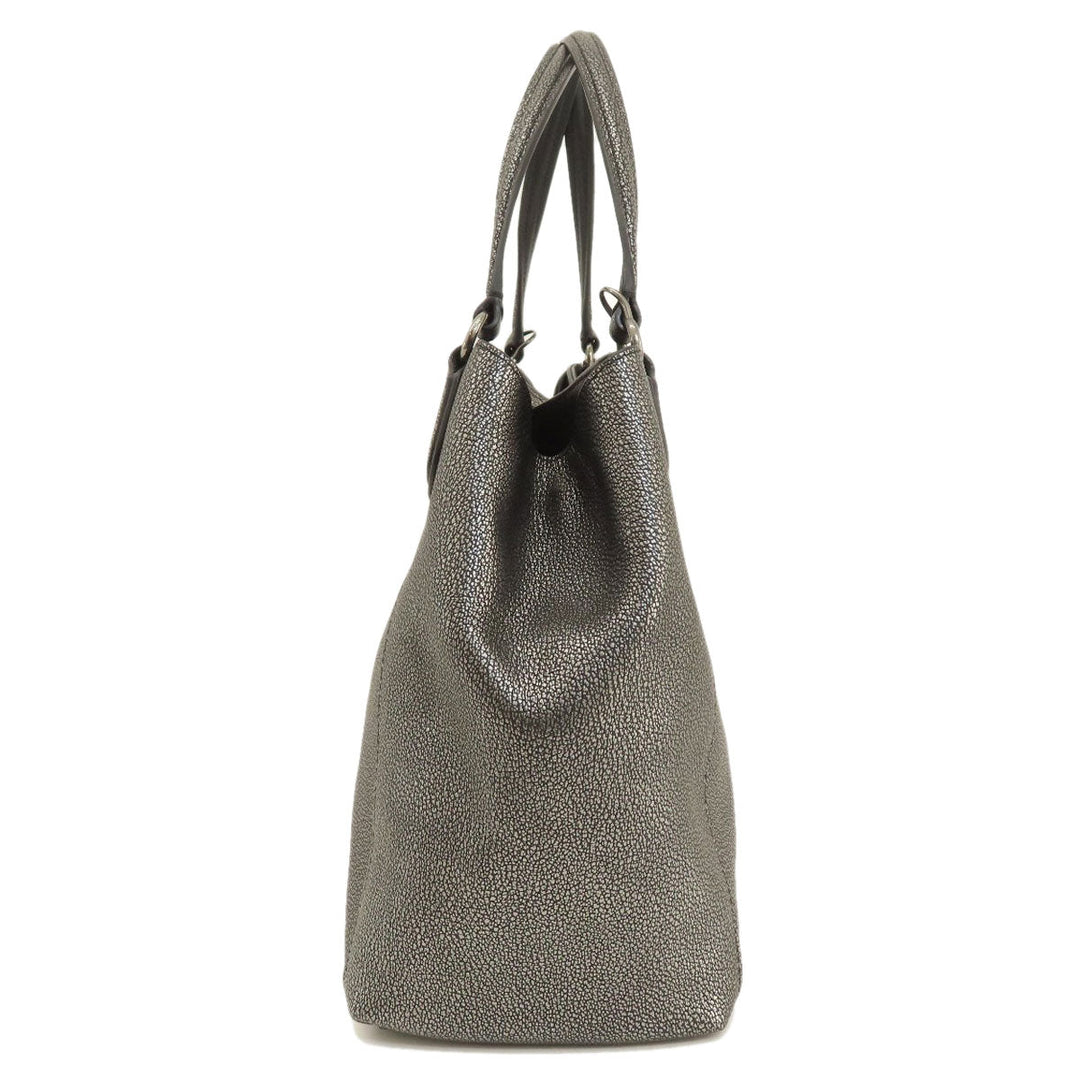 COACH Handbag 36101 leather gray 2WAY Women Used Authentic