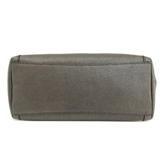 COACH Handbag 36101 leather gray 2WAY Women Used Authentic