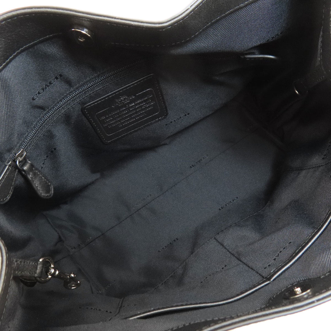 COACH Handbag 36101 leather gray 2WAY Women Used Authentic