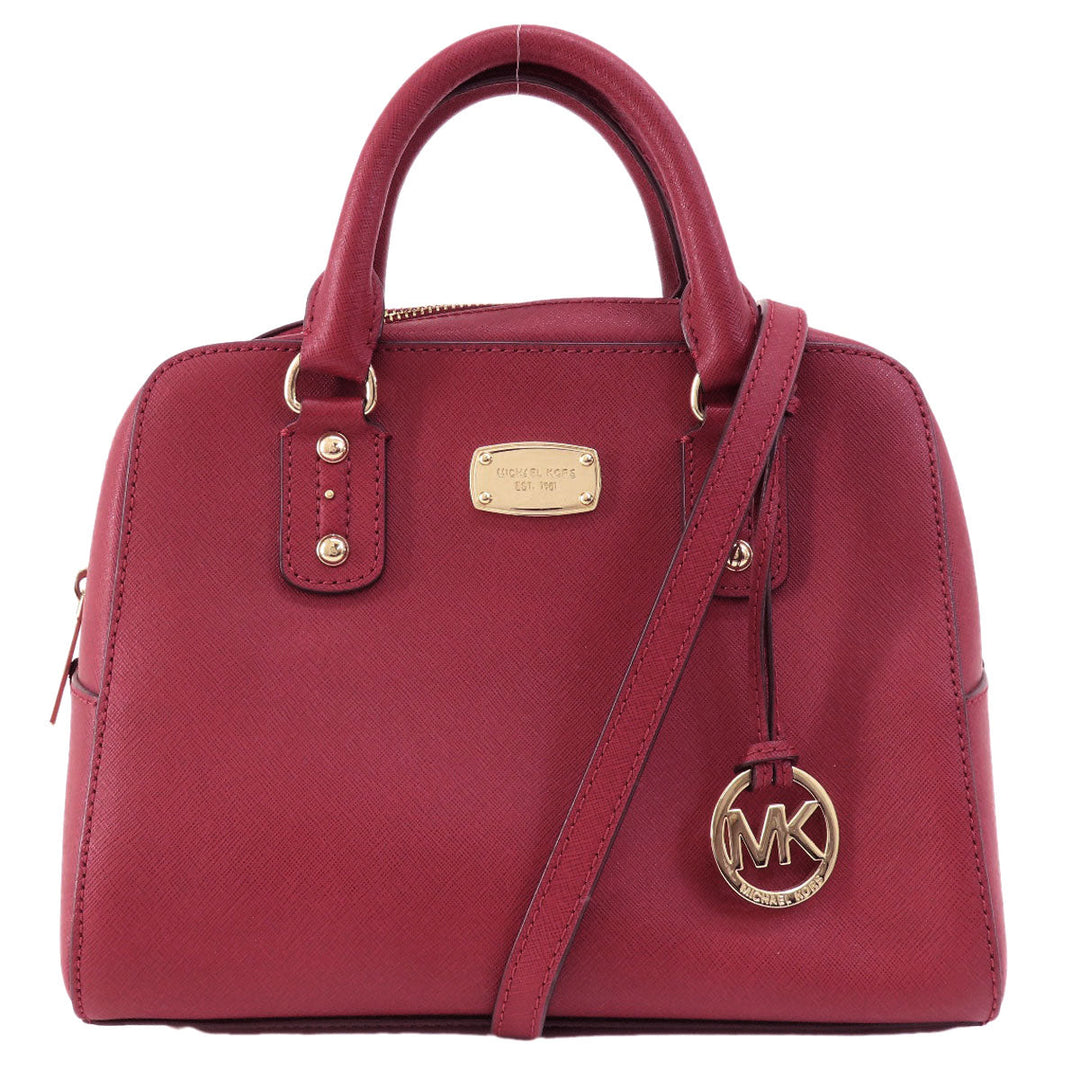 MICHAEL KORS Handbag PVC Red logo 2WAY Women Used Authentic