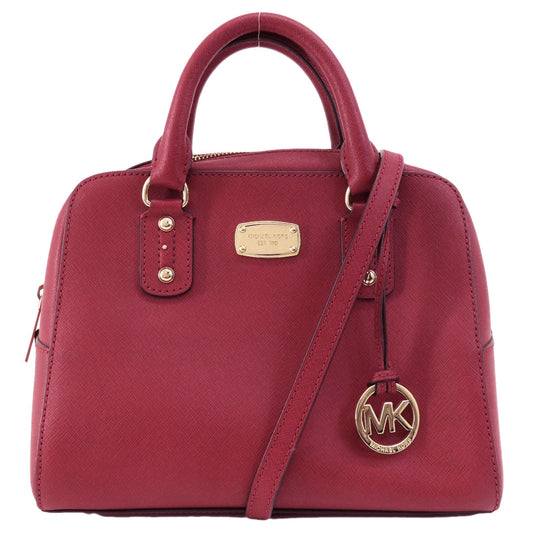 MICHAEL KORS Handbag PVC Red logo 2WAY Women Used Authentic