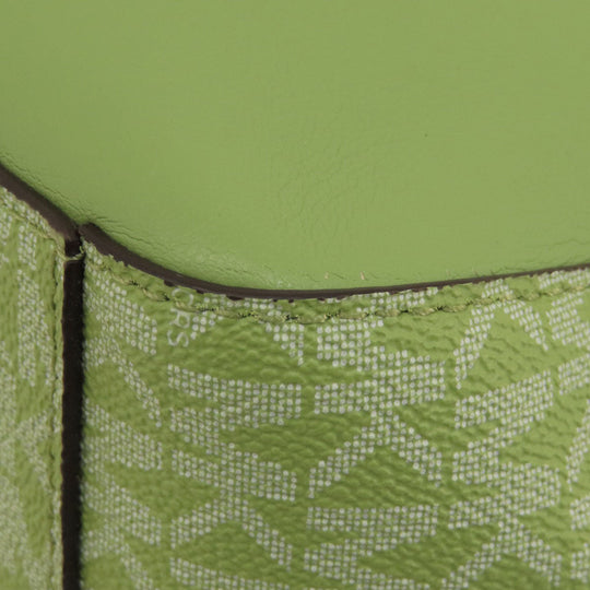 MICHAEL KORS Shoulder Bag PVC green MK signature Women Used Authentic