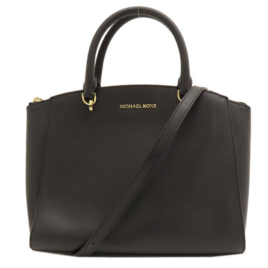 MICHAEL KORS Handbag leather black 2WAY Women Used Authentic