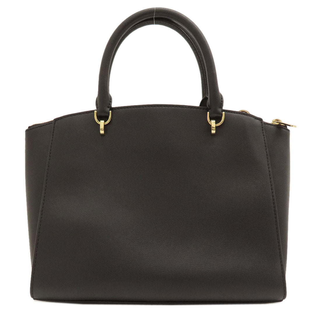 MICHAEL KORS Handbag leather black 2WAY Women Used Authentic