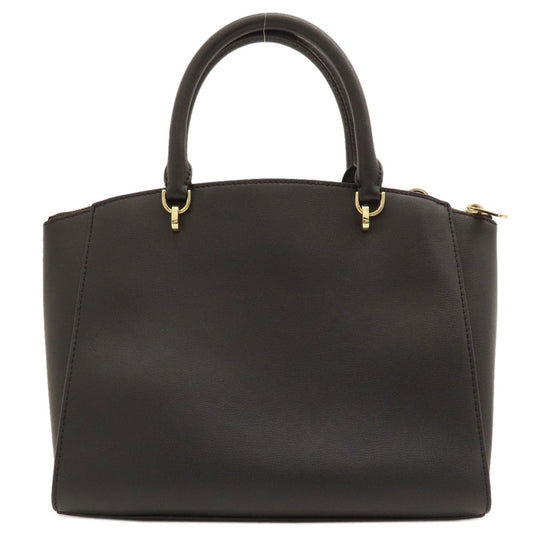 MICHAEL KORS Handbag leather black 2WAY Women Used Authentic