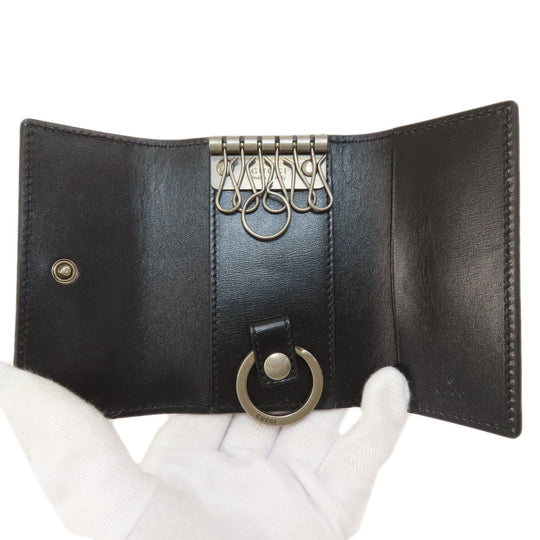 GUCCI Key case Key holder  435305 leather black logo Women(Unisex) Used Authentic