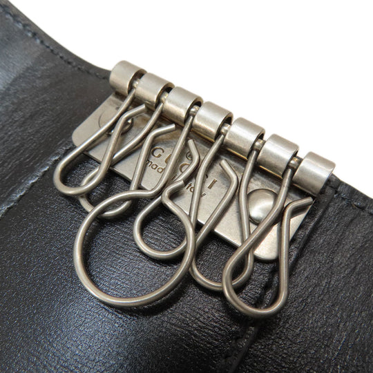 GUCCI Key case Key holder  435305 leather black logo Women(Unisex) Used Authentic