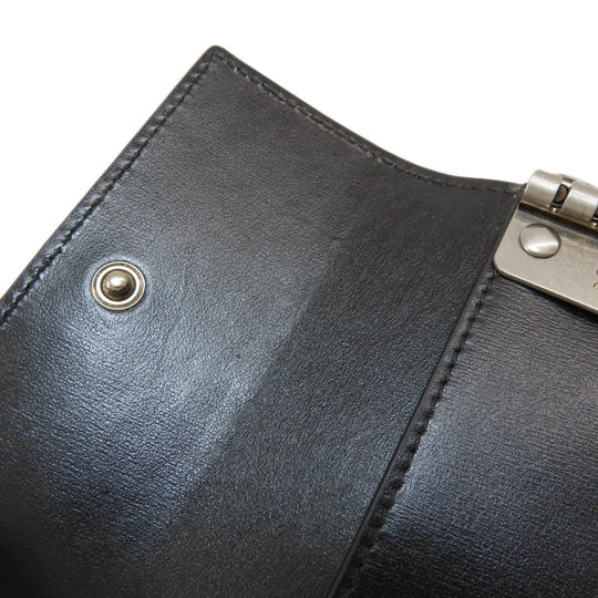 GUCCI Key case Key holder  435305 leather black logo Women(Unisex) Used Authentic