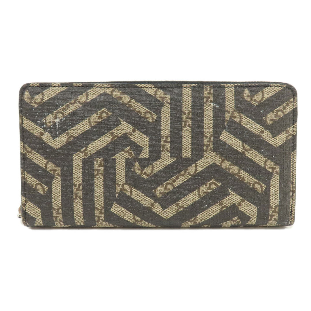 GUCCI Long Wallet Purse 411766 PVC Brown Kaleido GG Supreme mens(Unisex) Used Authentic