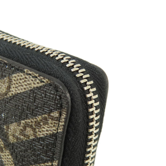 GUCCI Long Wallet Purse 411766 PVC Brown Kaleido GG Supreme mens(Unisex) Used Authentic