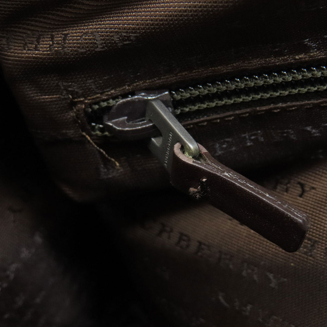 BURBERRY Handbag canvas beige Nova Check Women Used Authentic