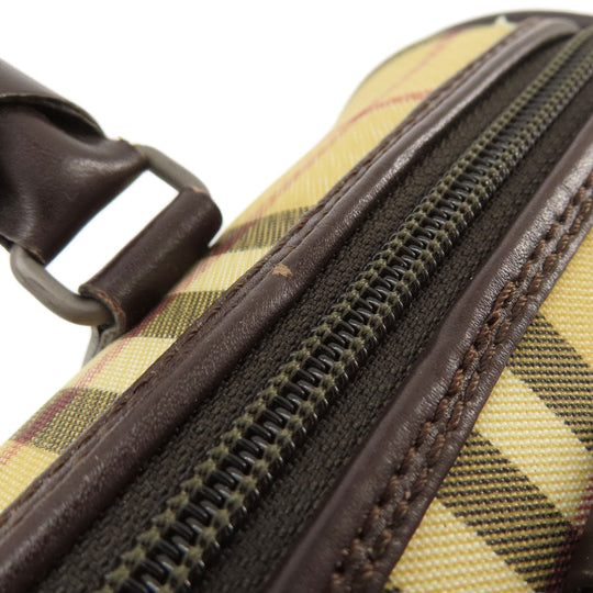 BURBERRY Handbag canvas beige Nova Check Women Used Authentic