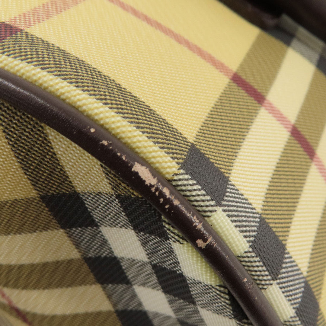 BURBERRY Handbag canvas beige Nova Check Women Used Authentic