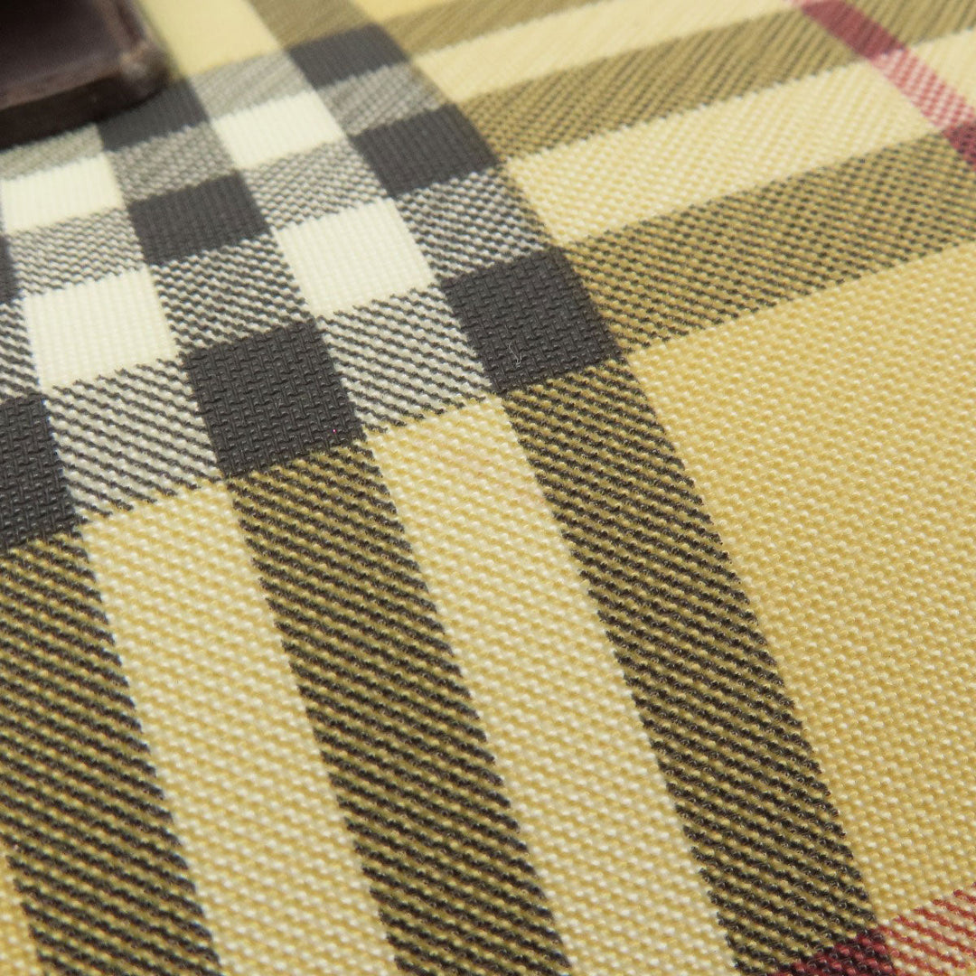 BURBERRY Handbag canvas beige Nova Check Women Used Authentic