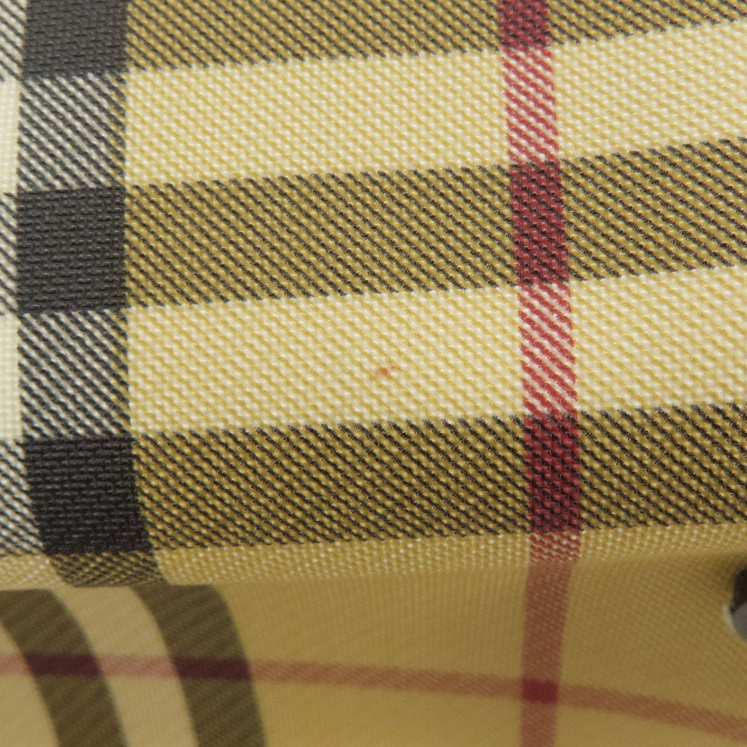 BURBERRY Handbag canvas beige Nova Check Women Used Authentic