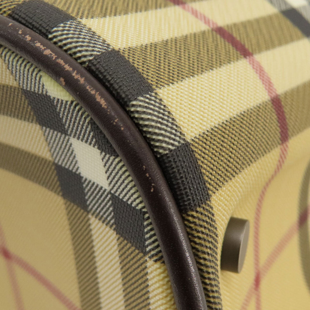 BURBERRY Handbag canvas beige Nova Check Women Used Authentic