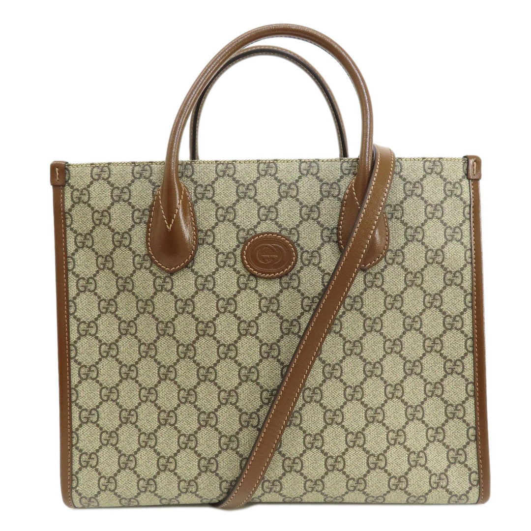 GUCCI Handbag 659983 PVC Brown GG 2WAY